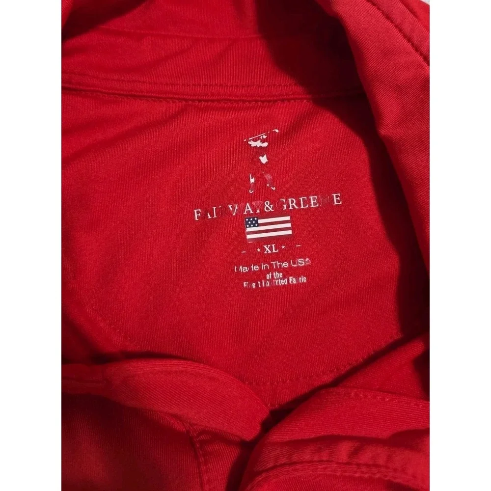 Fairway & Greene Promontory Red Golf Polo Shirt‎ Size XL Dri Fit Sport
